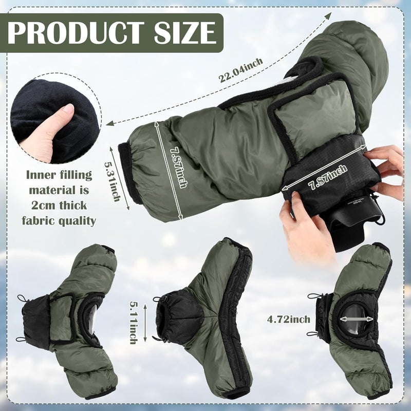 Copkim Professional Camera Rain Cover Thickened Waterproof Cold Proof Warm Cover Snow or Sound Proof Sleeve for More DSLR Cameras with 24-70mm 24-105mm 15-85mm 18-135mm 55-205mm 70-200mm - Image 2